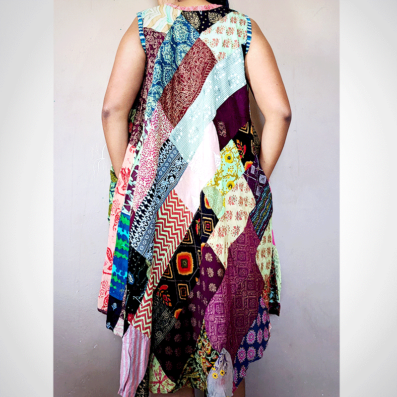 Robe Patchwork bemiray plage indienne